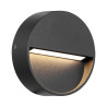 Baliza LED Exterior 3W Superficie Pared Circular encendida
