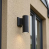 Aplique Aluminio 1XGU10 Negro IP54
