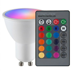 3W GU10 RGB LED Bulb with Remote Control