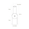 Hinged bracket for streetlight Ø 50mm - pole 80mm