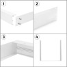 Cadre en aluminium blanc pour panneau 60x60