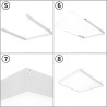 Marco aluminio blanco para panel slim 60x60