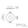 Ø130mm plasterboard recessed downlight ring for GU10 bulbs