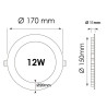 Downlight panel 12W redondo MADERA
