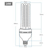 Corn Bulb - 24W, 360º