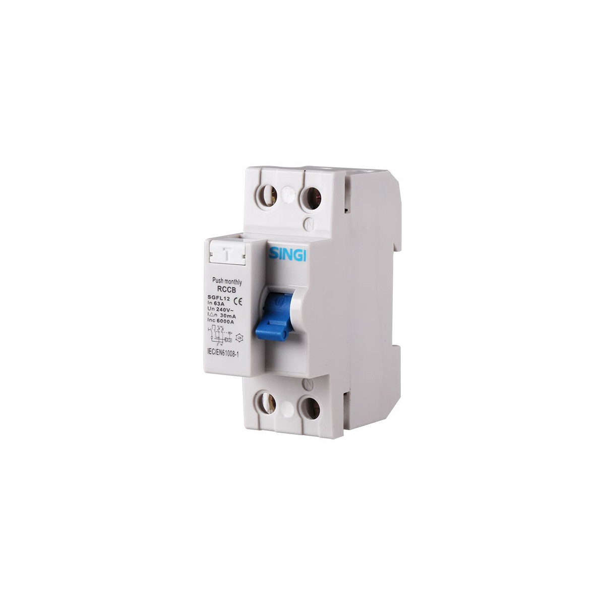 Interruptor diferencial 2P 6kA