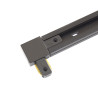 Connectable PVC Rail Connector black- Curve Line