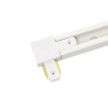 Unión curva carril PVC color blanco