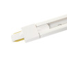 Unión recta carril PVC color blanco