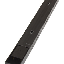 Carril focos led PVC negro 2 metros
