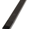 Carril focos led PVC negro 2 metros