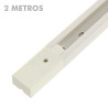 Carril focos led PVC blanco 2 metros