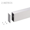 Perfil tira led alumínio retangular 66 x 35 x 2000mm