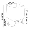 WALL LAMP E27 + READING LIGHT + USB