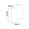 Applique murale en aluminium LED 4W IP65 couleur noire