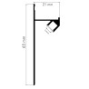Aluminium profile led strip 2m for baseboard - indirect light