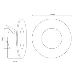 Downlight led mini 1W color blanco