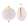32W Adjustable rimless panel - round