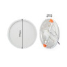 Downlight panneau - 15W, circulaire, coupe réglable