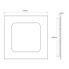 Downlight led 6W cuadrado quadrado