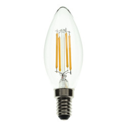 Bombilla vela filamentos LED 360º 4W REGULABLE
