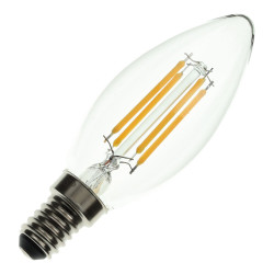 Bombilla vela filamentos LED 360º 4W REGULABLE