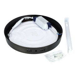 Plafón Led 18W redondo NEGRO