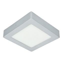 Plafón Led 12W cuadrado PLATA