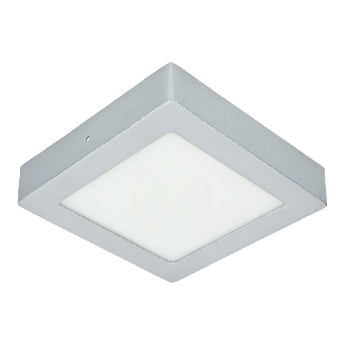 Plafonnier LED carré de 12W ARGENT