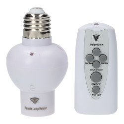 Adaptador E27 temporizador + control remoto