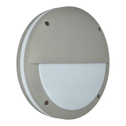 Plafón LED redondo media luna aluminio E27 exterior IP65