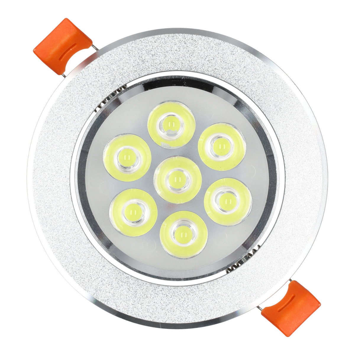 Led Downlight 7W rodada de prata