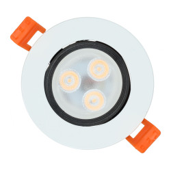 Led Downlight 3W moldura branca