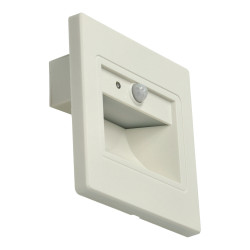 Balise LED 1,5W avec capteur de mouvement + crépusculaire. Blanc