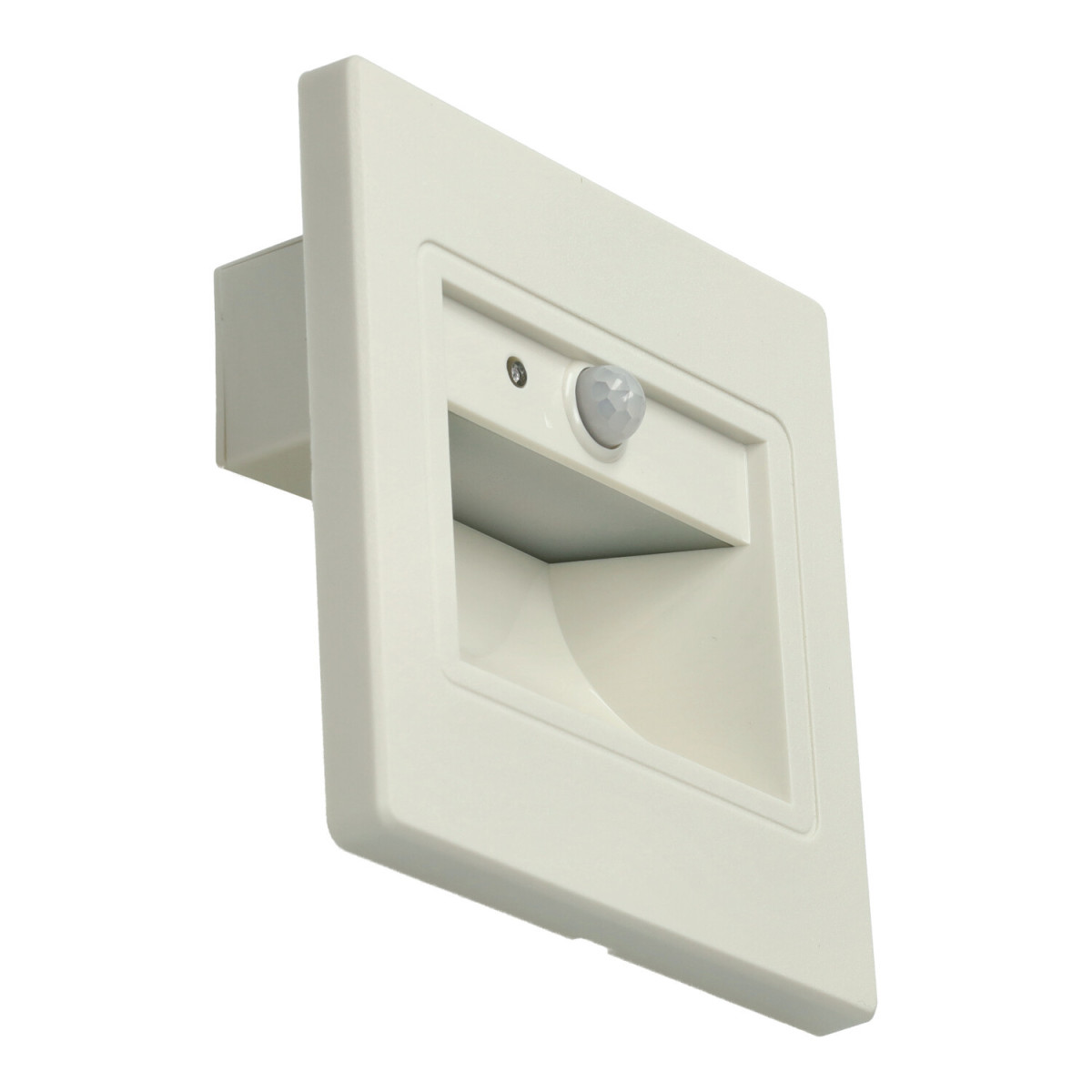 Baliza led sensor movimiento + crepuscular color blanco