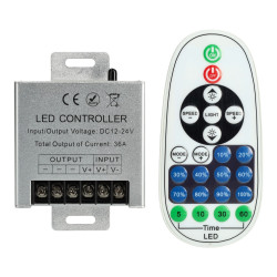 Controlador WIFI con mando tira led monocolor 12/24V