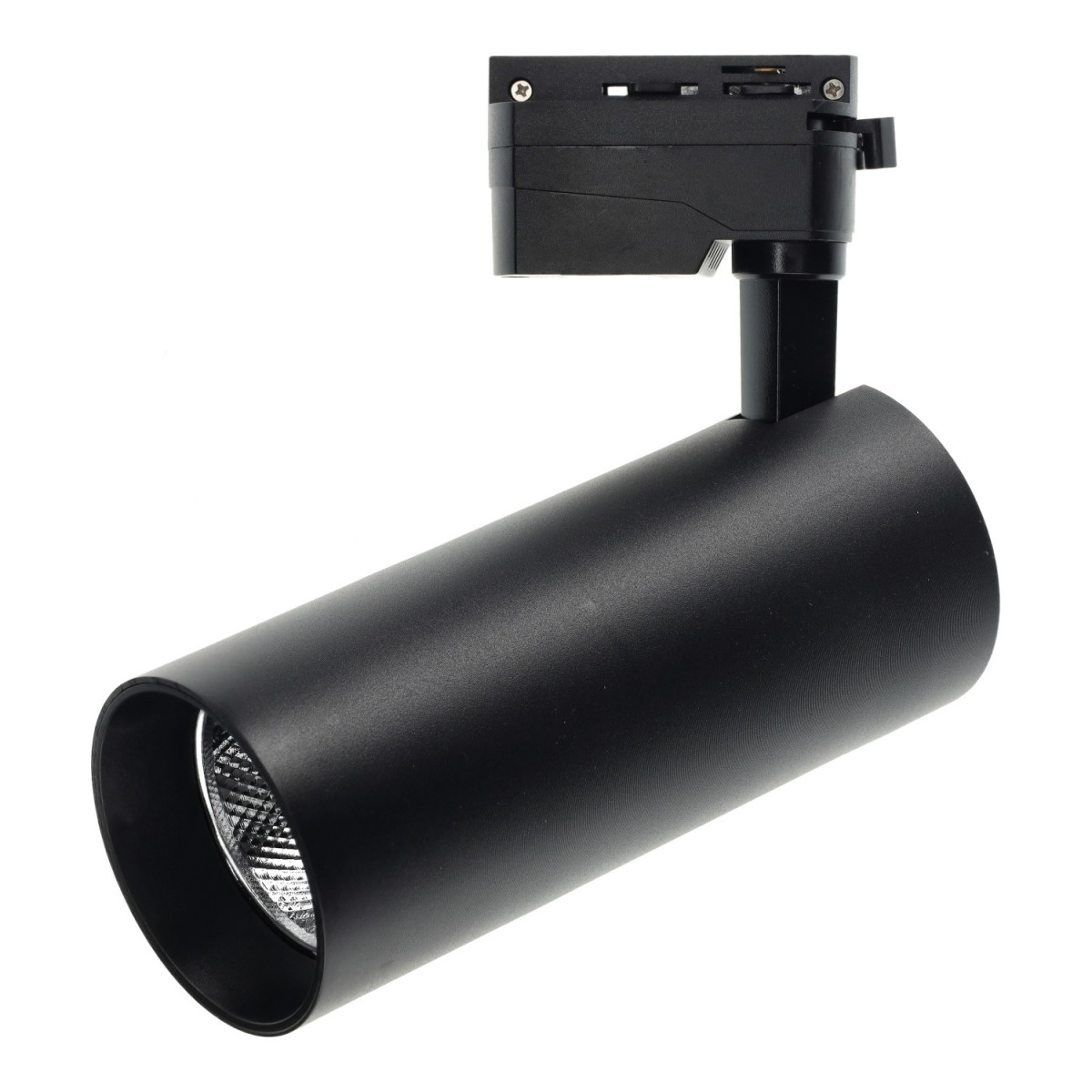 Foco LED preto ajustável 30W para rail