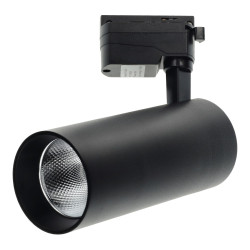 Foco carril led 30W orientable negro