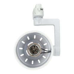 Cylindrical Rail Spotlight - White, E27 Lamps