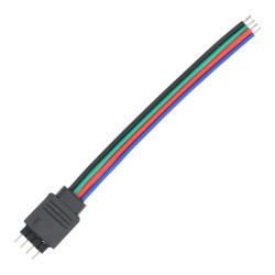 Cabo de ligação macho para fita LED RGB (4 pinos)