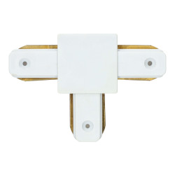 Unión carril "T" ensamblable blanco