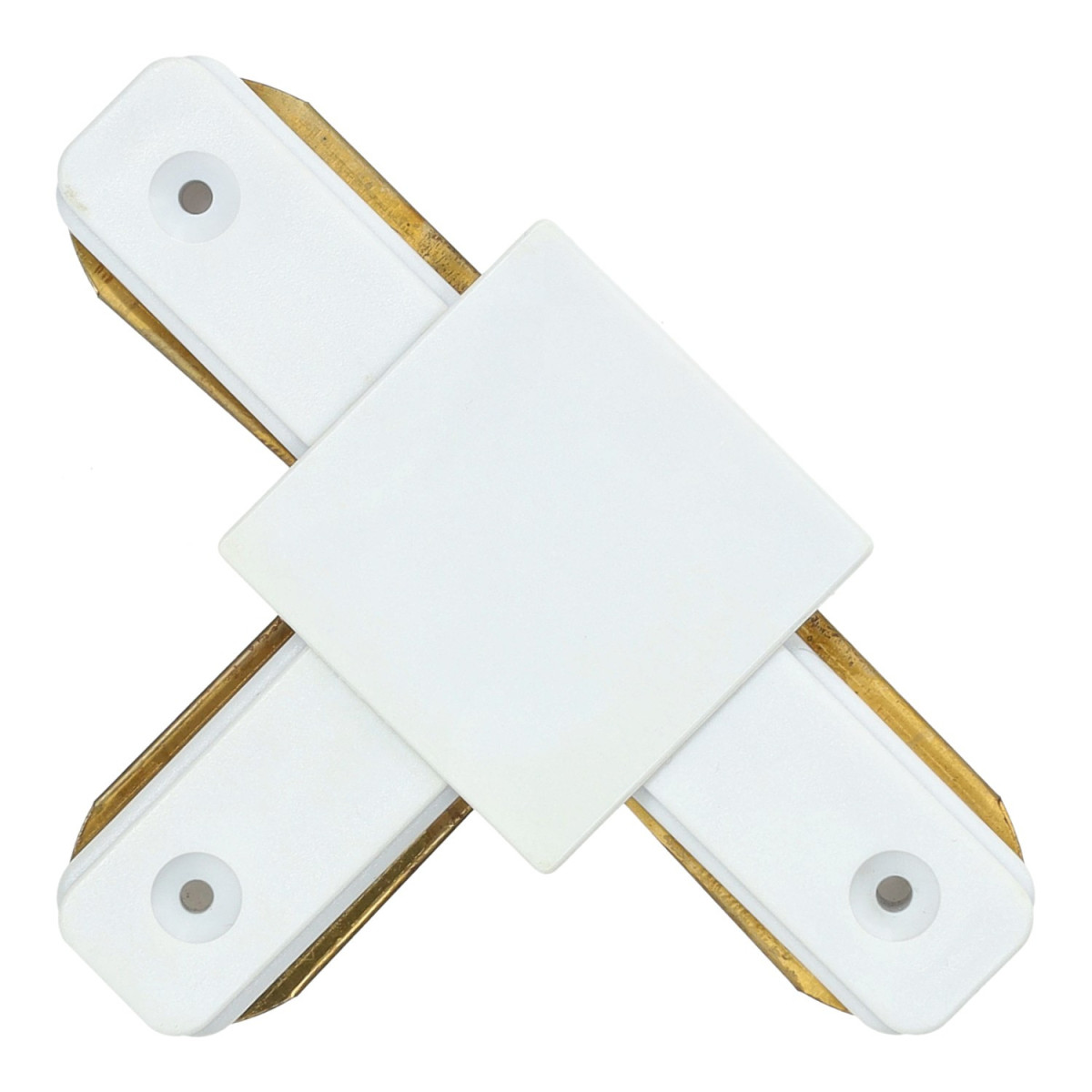 Unión carril "T" ensamblable blanco