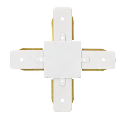 Unión carril "+" ensamblable blanco