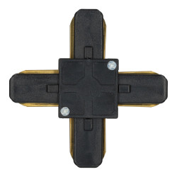 Unión carril "+" ensamblable negro