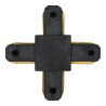 Unión carril "+" ensamblable negro