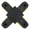 Connectable Rail Connector - Cross, black