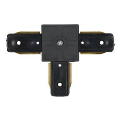 Unión carril "T" ensamblable negro