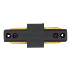Unión recta carril PVC color negro