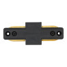 Unión recta carril PVC color negro