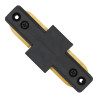 Unión recta carril PVC color negro